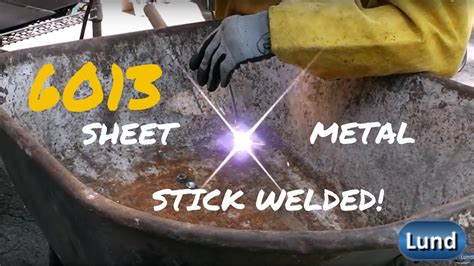 arc welding 6013 sheet metal|STICK WELDING SHEET METAL with 6013 rods! Beginner .